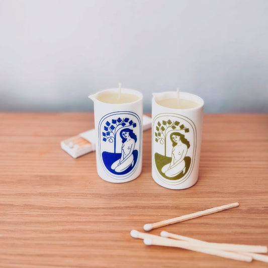 Set of two massage candles: Uplift &amp; Grounding – 2 × 100 ml